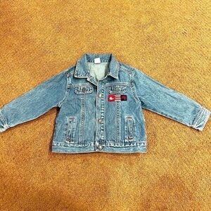 Carter’s Vintage Denim Jean Jacket Size 24 Months with Whale Tail